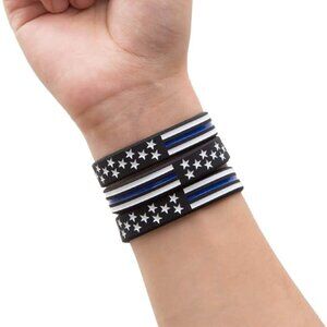 Share American Flag Bracelets - Power of Faith Silicone Rubber Wristband Band Se